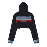 Women Sweater Short Hood Knitted Girls' Fall Color-Blocking Sweater