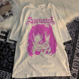 Harajuku Anime Women T Shirt Loose Oversized T Shirt Female