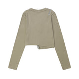 Women Long Sleeve T-Shirt Long Sleeve T-shirt Girls Spring and Autumn Leisure Short