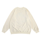 Men Hoodie Cartoon Pattern Towel Embroidery round Neck Sweater