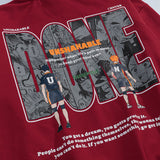 Men Hoodie Hip Hop Anime Letters Printed Hoodie