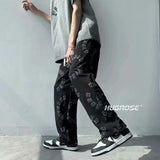 Men Sweatpants Men's Printed Straight-Leg Pants Loose Fashion Brand Casual Pants