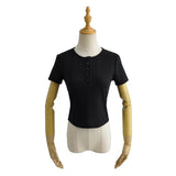 Women T-Shirt round Neck Short Sleeve T-shirt Women's Summer Top