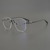 CHH Chrome Hearts Glasses Ultra Light Titanium Frameless Wide Myopia Glasses Frame