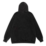Men Hoodie Printed Hoodie Men's Spring and Autumn Loose Casual Long Sleeves Washed Old