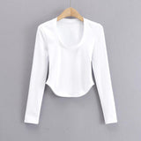 Women T-Shirt Autumn Fashion Slim Fit Long Sleeve