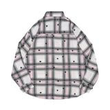 Men Long Sleeved T Shirt XINGX Plaid Long Sleeve Shirt Men's Loose Casual Top Spring and Autumn Shirt