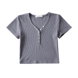 Women T-Shirt Short Sleeve T-shirt Slim Fit Slimming Top