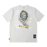 Men's T Shirt Printed Short-Sleeved T-shirt Men's and Women's High Street Hip Hop Retro