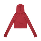 Women Long Sleeve T-Shirt Hooded Long Sleeve T-shirt Women's Spring and Autumn High Street Pullover