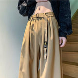 Men Sweatpants Men's Summer Retro Loose Wide-Leg Straight Pants