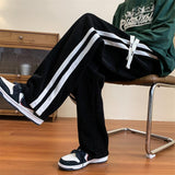 Men Sweatpants Striped Corduroy Pants Men Autumn Fashion Brand Straight Loose