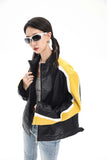 Unisex Jacket Fall Color-Blocking Zip Jacket Women's