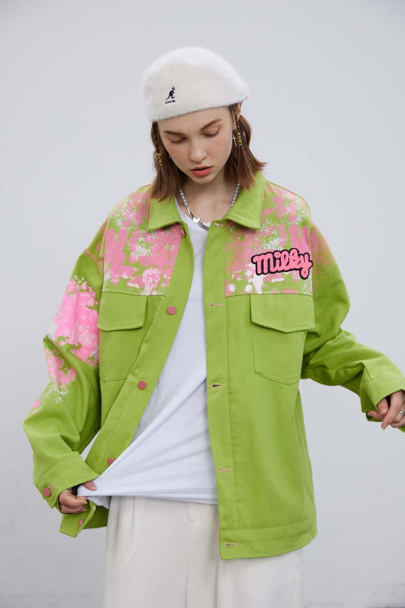 Unisex Jacket Autumn Towel Embroidery Inkjet Coat Women's Clothing
