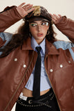 Unisex Jacket Winter Pu Stitching Cotton Jacket