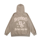 Men Hoodie Printed Hoodie Washed Autumn Long Sleeve Loose