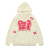 Men Hoodie Butterfly Patch Embroidered Hoodie