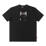 Men T Shirt Retro Portrait Printing T-shirt Men's and Women's Short Sleeve Loose Couple
