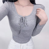 Women Long Sleeve Shirt  上衣女紧身打底衫