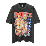 Mike Tyson T Shirt Heavy Cotton Crew Neck Loose Short Sleeve