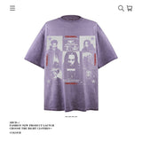 American vintage street T-shirt pure cotton men and women loose