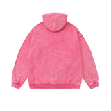 Men Hoodie Printed Sweater Men's Loose Washed-out Distressed Long Sleeve