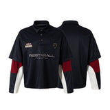 Unisex long-sleeved shirt men's autum lapel polo shirt
