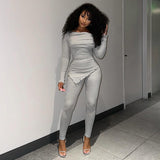 Women Co-Ord Set Women's Autumn Top Slim Trousers Casual