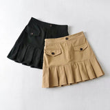 Women Skirt Sweet Hot Girl Style Tooling Style Pleated Skirt Women's Short Skirt