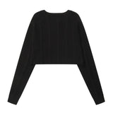 Women Sweater Short Cable-Knit Sweater Women's Autumn Loose round Neck