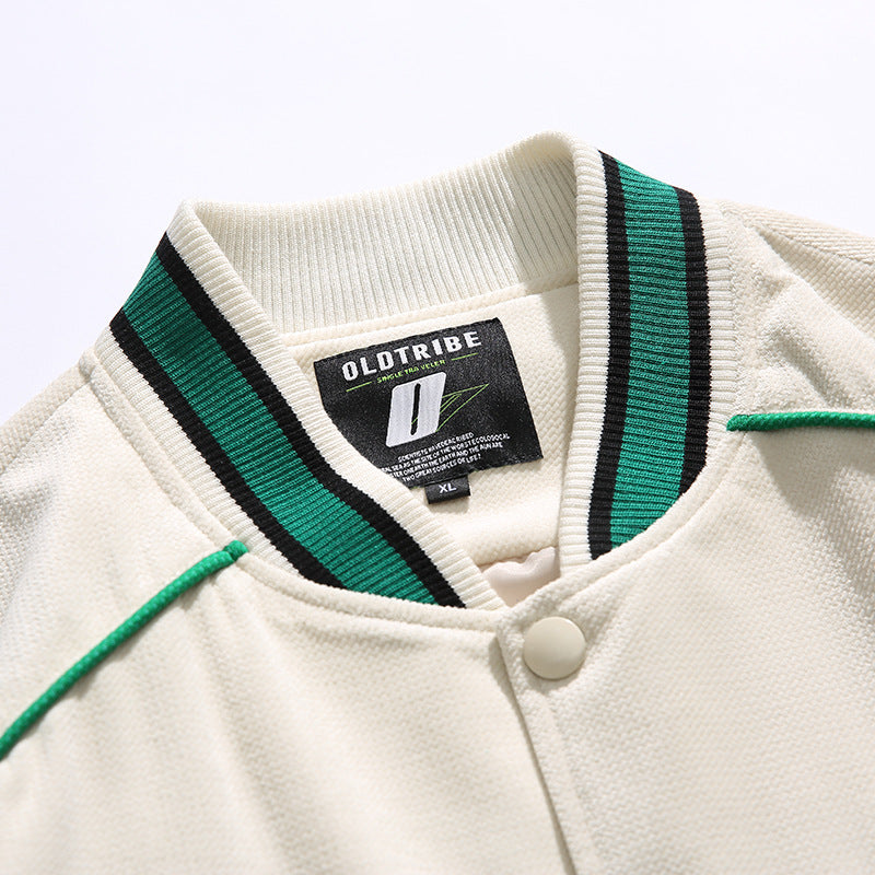 Varsity Jacket Vintage Spring Embroidery Letter Baseball Uniform
