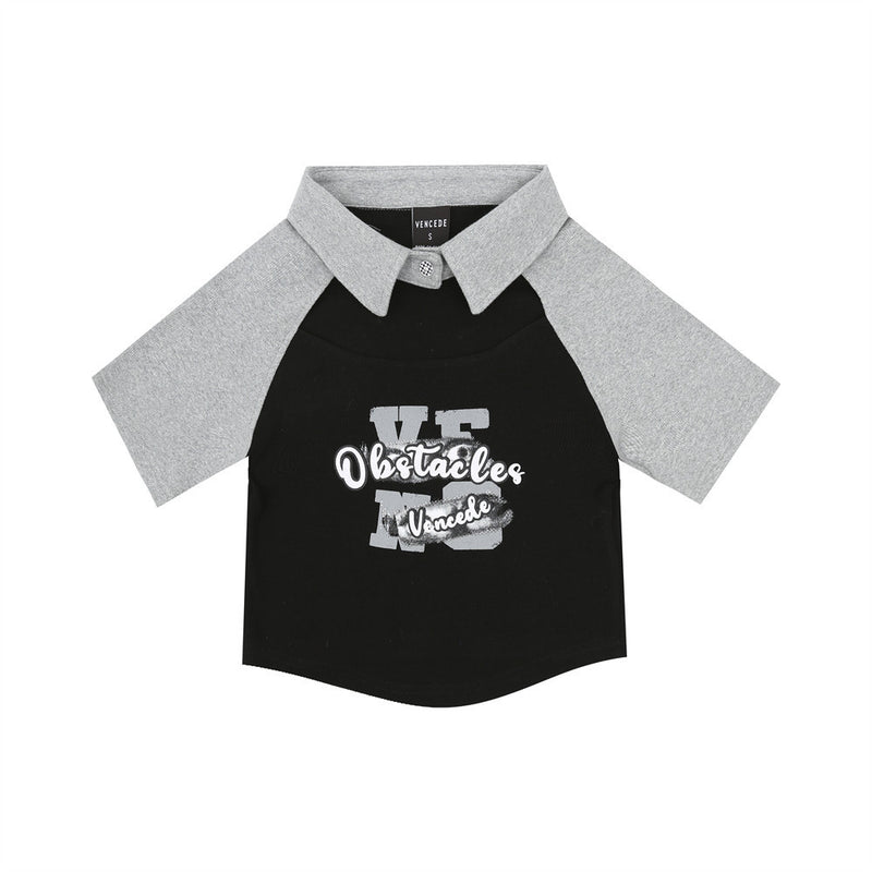 Women T-shirt Short-Sleeved Cropped T-shirt Girls' Summer Printed Top