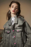 Unisex Jacket Fall Vintage Denim Jacket Women's Clothing