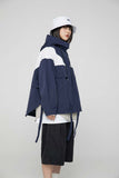 Unisex Jacket Autumn Stitching Contrast Color Hooded Coat Women's Clothing