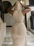 Women Dresses Women's Autumn See-through Sleeveless Hooded Dress
