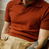 Men T Shirt Men's Summer Polo Shirt Casual Short Sleeve Knitted