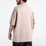 Men Shirt Summer Men's Short Sleeve Solid Color Casual