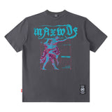 Men T Shirt Gothic Printed round Neck T-shirt Men and Women High Street Couple