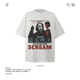 American vintage street T-shirt pure cotton retro men's and women's summer loose