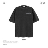 American vintage street T-shirt pure cotton retro men's and women's summer loose