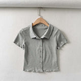 Women T-Shirt Summer Women's Clothing Casual Cardigan Short