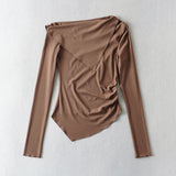 Women's T-Shirt Long-Sleeved T-shirt Women's Skinny Inner Match Bottoming Shirt