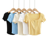 Women T-Shirt Short-Sleeved T-shirt Bottoming Shirt Top