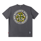 Men T Shirt Spring/Summer Letter Print Loose Short Sleeve T-shirt for Men and Women