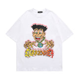 Men T Shirt Heart Printing Short-Sleeved T-shirt Men's Loose Couple Casual