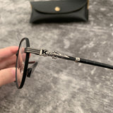 CHH Chrome Hearts Glasses Pure Titanium Ultra Light Polygon Vintage Rough Edge Glasses Frames