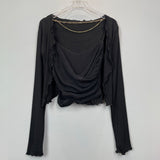 Women Long Sleeve Shirt Vest Women Cardigan Jacket Long-Sleeved T-shirt