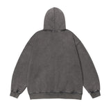 Men Hoodie Lightning Print Sweater Pullover Loose Autumn Washed and Worn Hoodie Fashion Brand Hip Hop