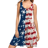 National Flag Day Dress Summer Print Dress Women's Vest