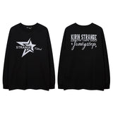 Men Long Sleeve Shirt Letter Embroidered Vintage Distressed Long Sleeve T-shirt Men and Women Loose Couple
